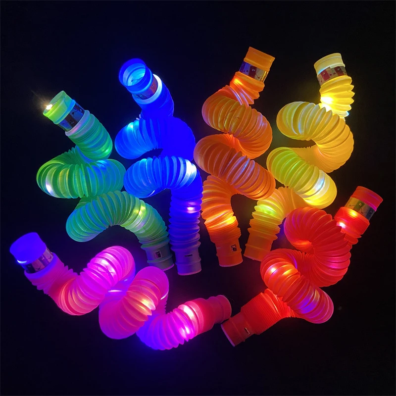

Light up Sensory Toys Tubes Party Favor Fidget Tubes Glow Sticks for Birthday Party Supplies Stocking Stuffer Glow in The Dark