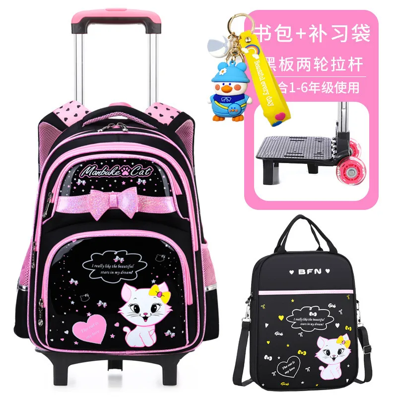 Trolley Children School Bags With Wheels Mochilas Kids Backpacks Trolley Luggage Girls school backpack bookbag kids Schoolbags