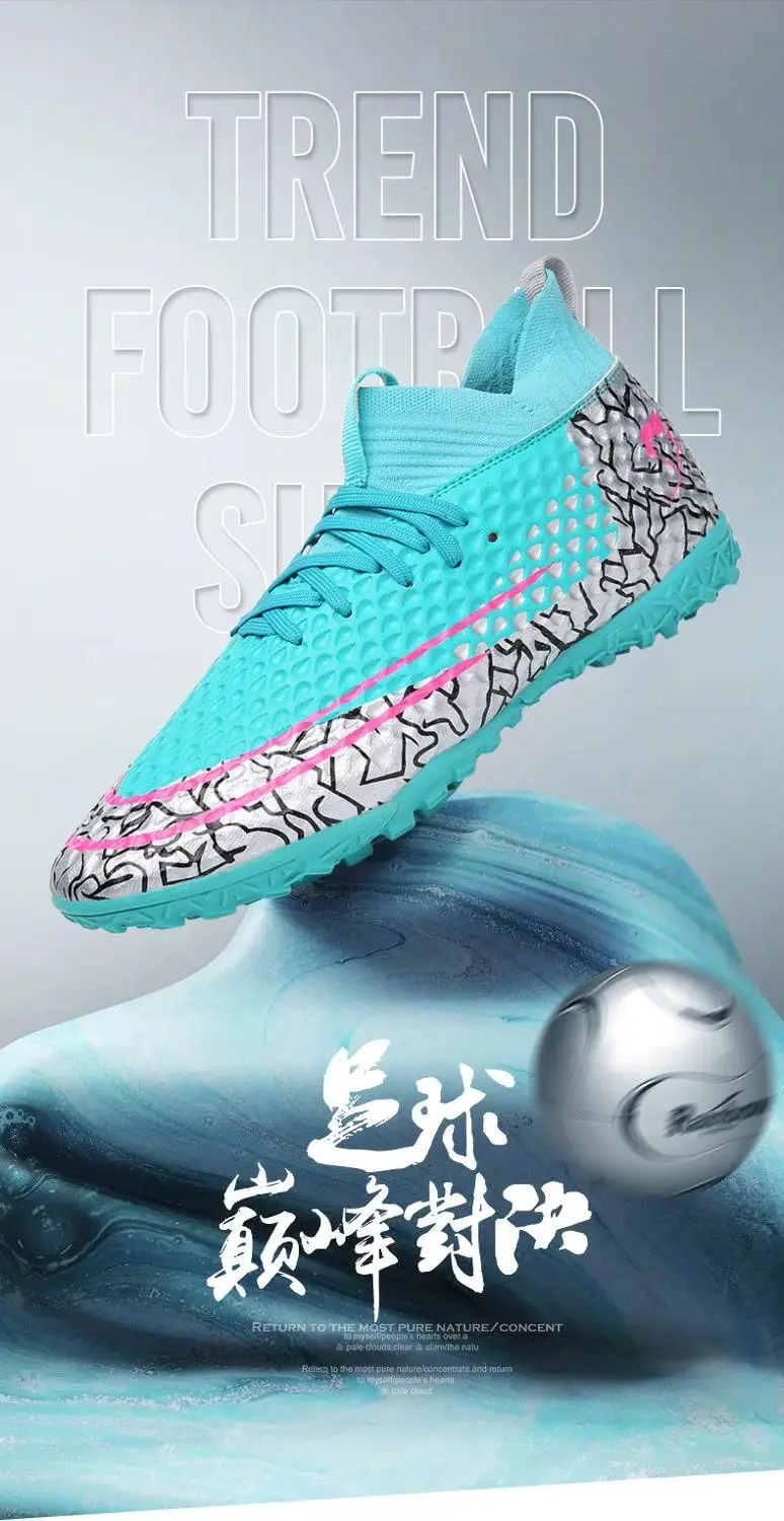 2020 New Men's Football Shoes High Socks Football Shoes TF/FG Men's Sports Shoes Indoor Sports Shoes Sports Shoes Futsal Club