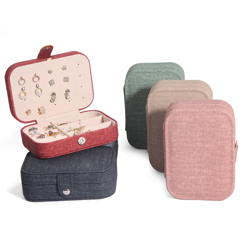 Travel Jewelry Box Ring Earring Jewelry Storage Box Multifunctional Portable Earring Necklace Storage Box
