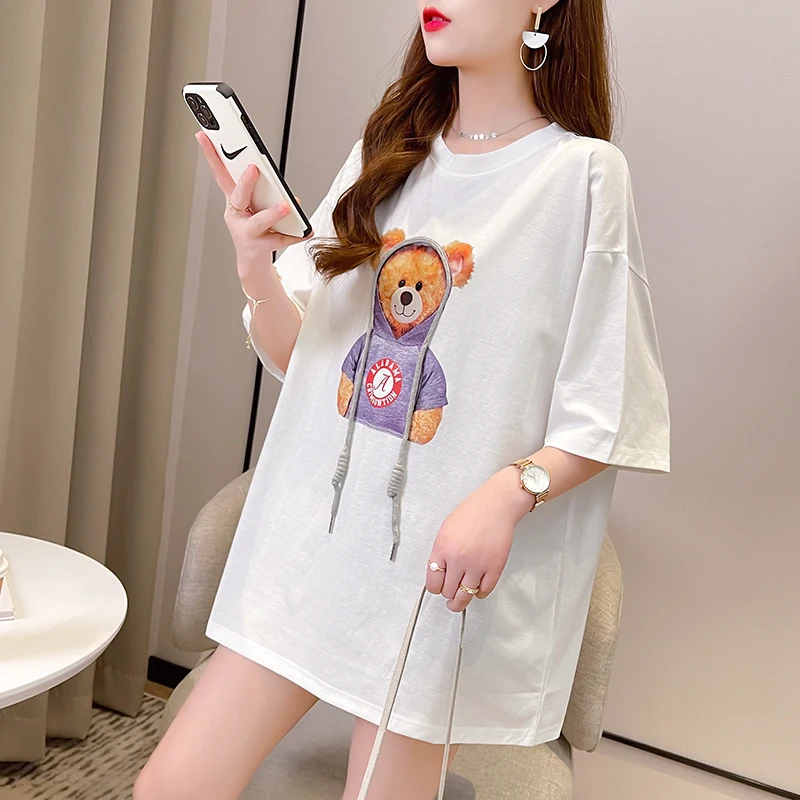 Футболка с коротким рукавом летнее платье для маленьких девочек новинка 2022