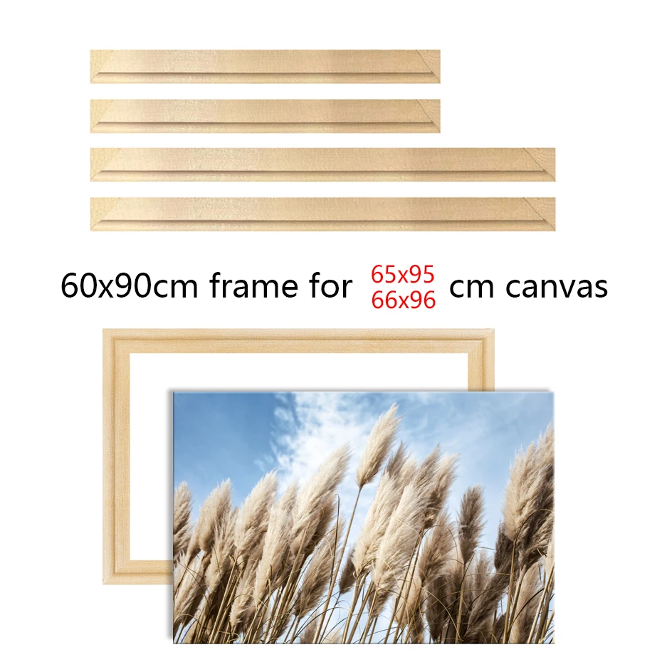 Деревянная Фоторамка 60x90 См Для 65x95 Холст Современный Стиль Настенная