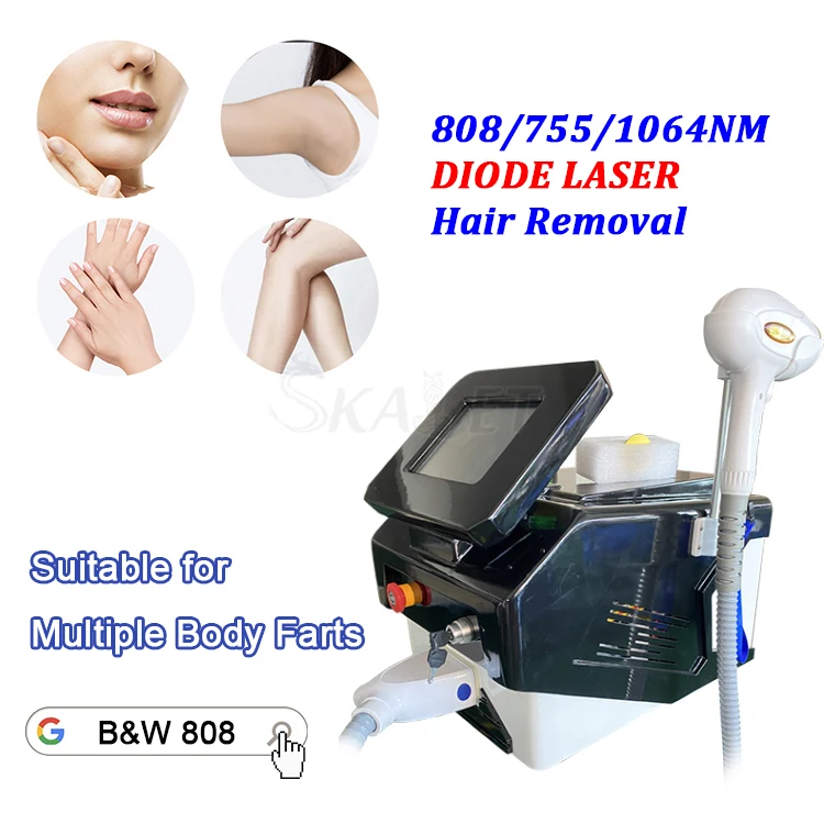 

Fast Delivery 755nm 1064nm 808nm Diode Laser 3 Wavelength Skin Whitening Skin Rejuvenation Permanent Hair Removal Machine