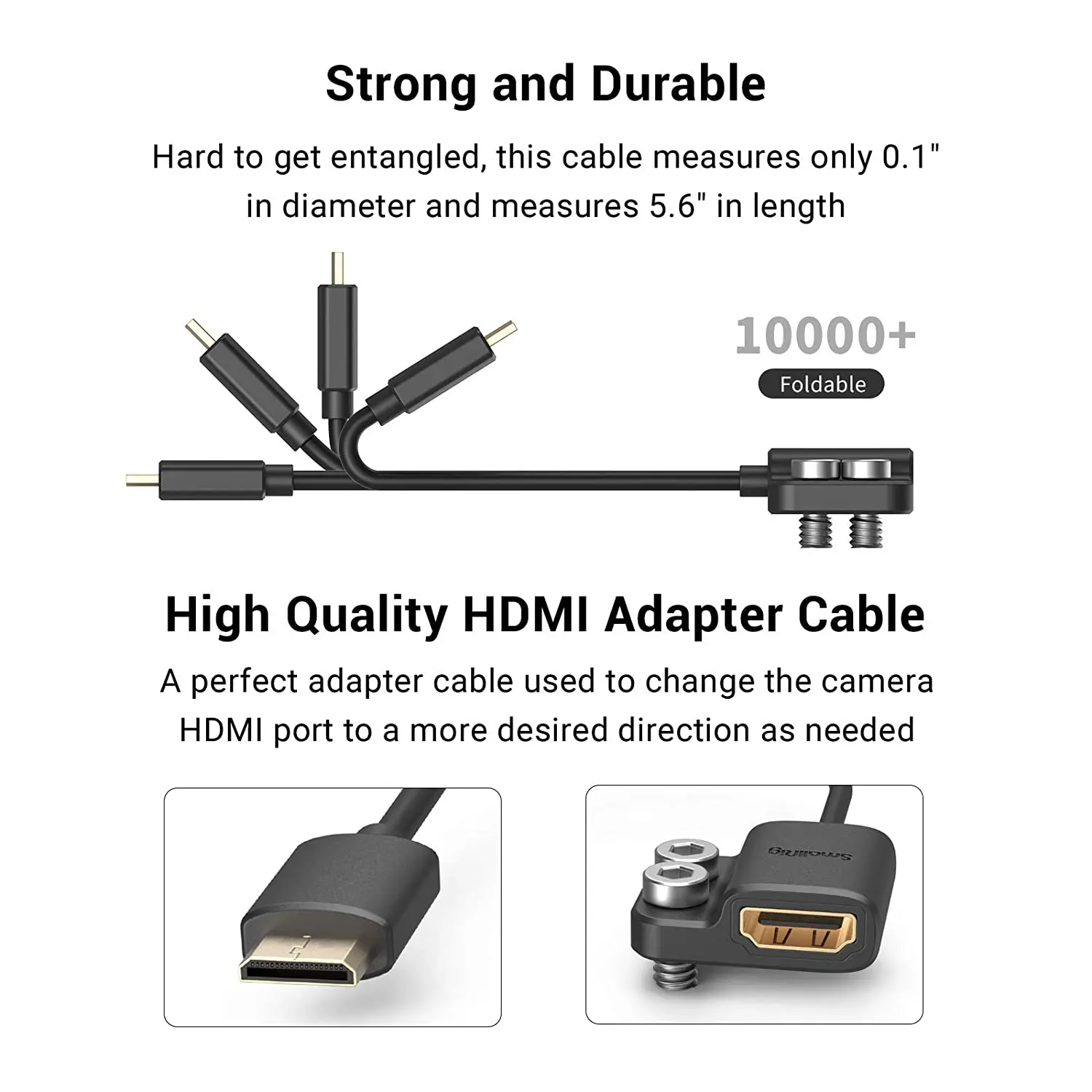 Ультратонкий Кабель-адаптер SmallRig 4K HDMI от A до A/C к /D для BMPCC и 6K/для Sony A7SIII/для Panasonic |
