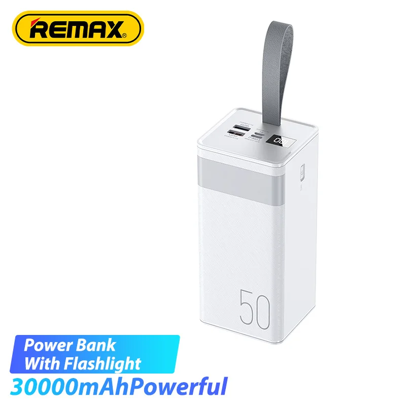 Remax Power Banks 50000Mah Rpp-321 Fast Charging 20W 22.5W With Led Light Fcc/Rohs/Msds 2023 Products Portable Battery Powerbank