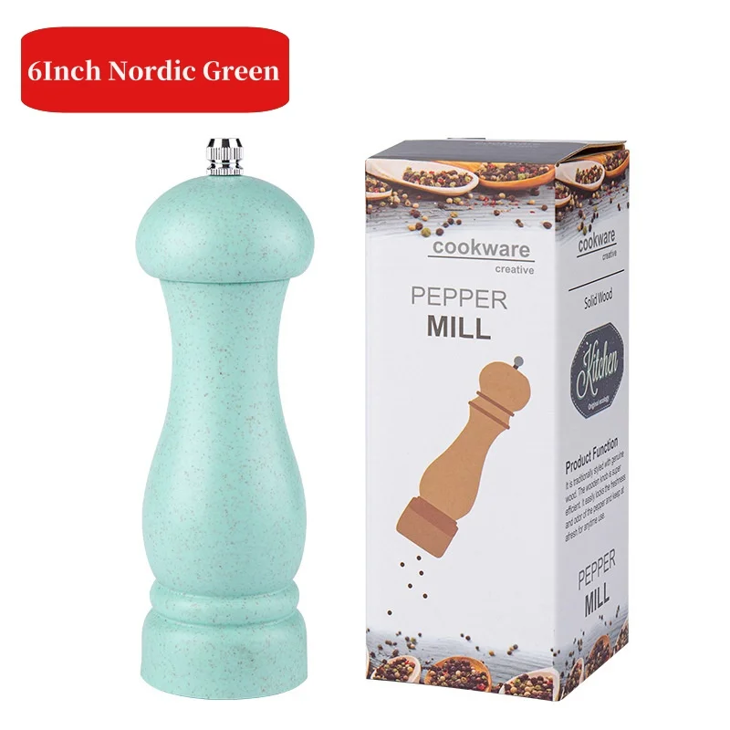 6/8-дюймовая деревянная фотография, наборы, искусственный шейкер, мельница для перца с сильным регулируемым керамическим сердечником, мельница для перца