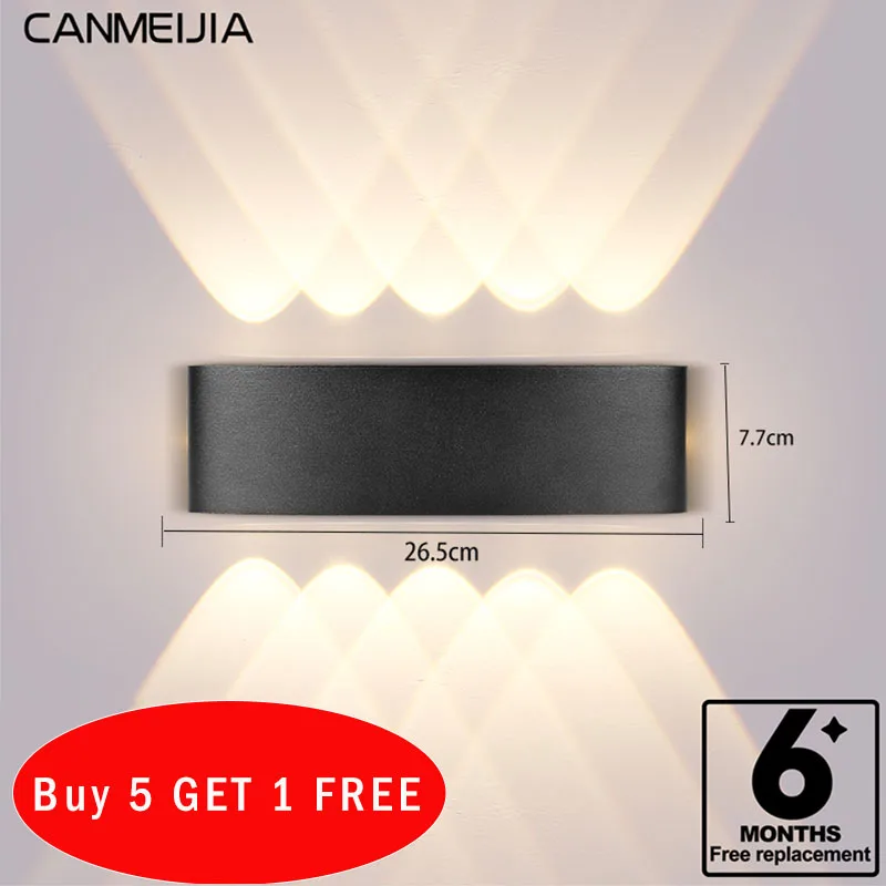 LED Wall Lamp 4/6/8/10W Led Wall Sconce Light IP65 Waterproof Outdoor Indoor Lighting A85-265V Bedroom Interior Lights Decor