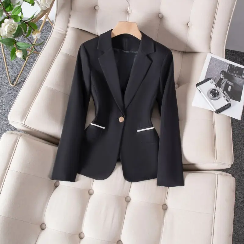 Блейзер женская одежда с длинными рукавами темпераментный деловой модный