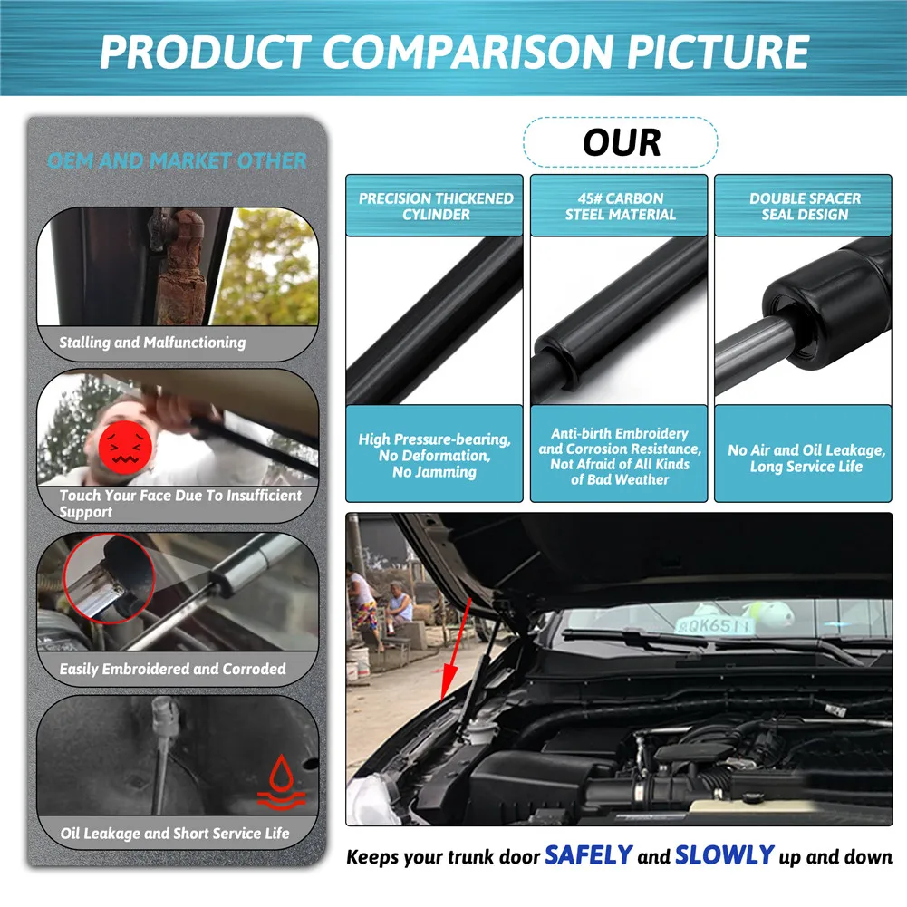 Фото Для Lexus GS300 GS400 GS430 1998-2005: 2 шт. газовых упоров капота, передние амортизаторы для подъема капота №2