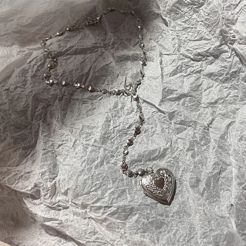 Женское винтажное длинное ожерелье из нержавеющей стали