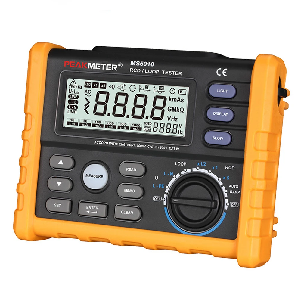 PEAKMETER MS5910 тестер переключателей защиты от утечки высокоточный сопротивления