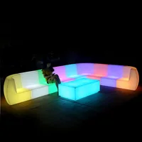 Illuminated Right Angle Sofa 78*66*72cm Random Splicing Living Room Furniture Sets Glow Chairs Color Changeable Light Up Stool