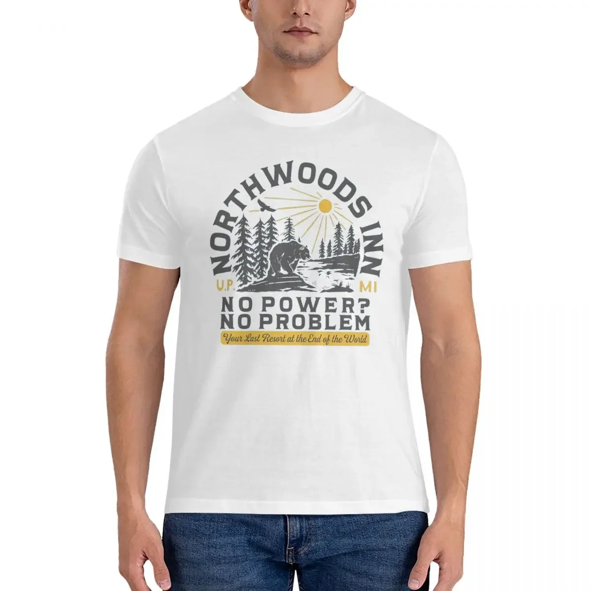 100% хлопок Lost Light Series Merch Northwoods Inn футболка унисекс большого размера мужские летние