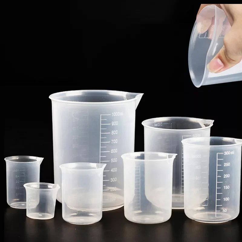 

2022New Measuring Cup 50/100/150/250/500ml Premium Clear Graduated Silicone Measure Cup For Resin Water Jugs With Measurement
