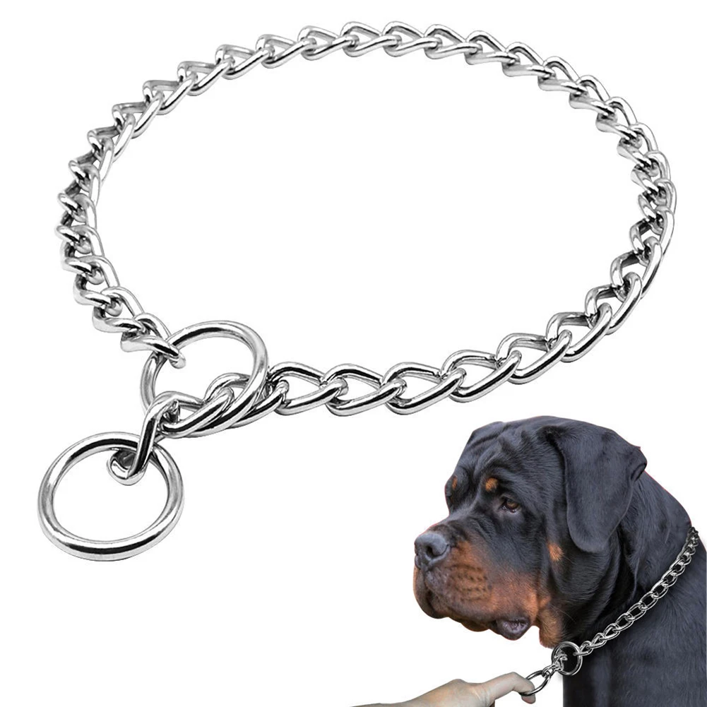 

Dog Chain Pet Dog Collars Stainless Steel Training Collars for for Small Medium Large Dogs Adjustable Chain Necklace