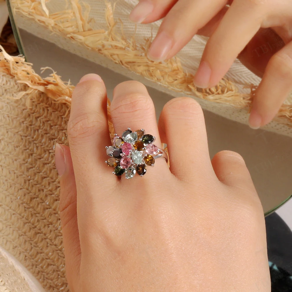 Роскошный элегантный комплект ювелирных изделий из натурального многоцветного