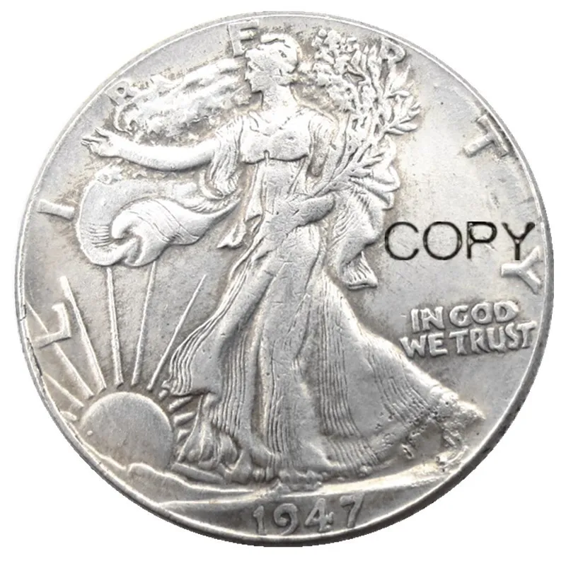 

US 1947-PD Walking Liberty Half Dollar Silver Plated Copy Coins