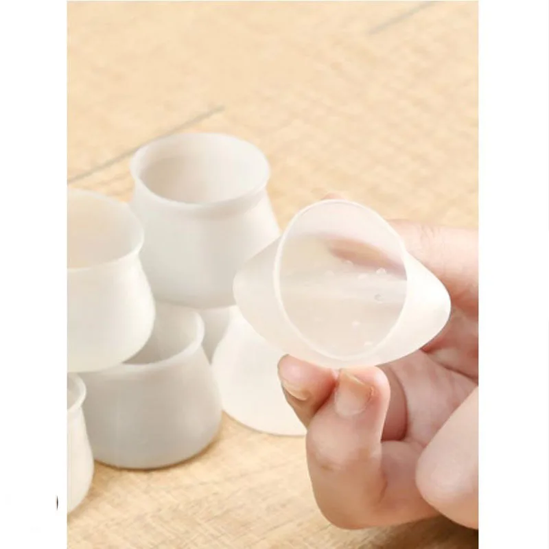 

4pcs Non-Slip Silicone Chair Leg Caps Three Colors Are Available Table Foot Dust Cover Socks Floor Protector