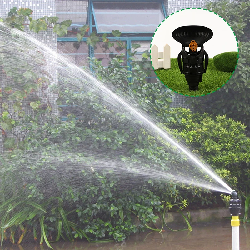 1Pc 180 Rotating Lawn Automatic Sprinkler Garden Water Sprinklers Lawn Irrigation Nozzles Garden Pipe Hose Irrigation System