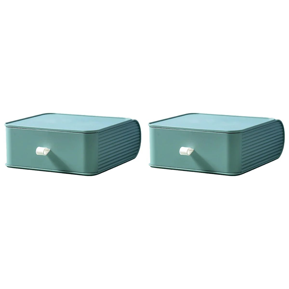 

2 pcs Plastic Sundries Drawer Storage Box Office Desk Sundries Storage Box