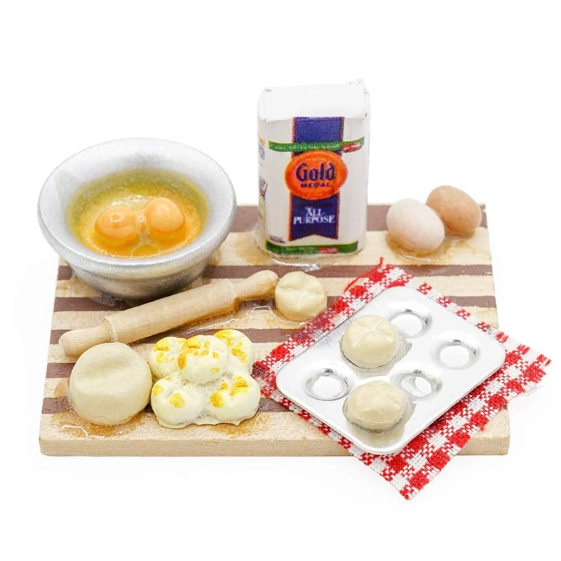 

Масштаб 1/12 миниатюрный кукольный домик набор для выпечки кукольный домик кухонные принадлежности для украшения декоративные аксессуары