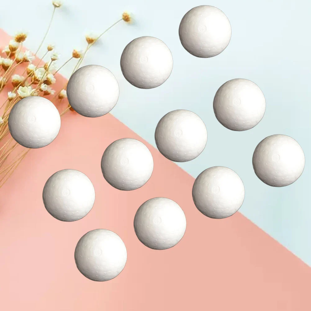 15 шт. пенопластовые бусины однотонные шарики белые декоративные изделия из