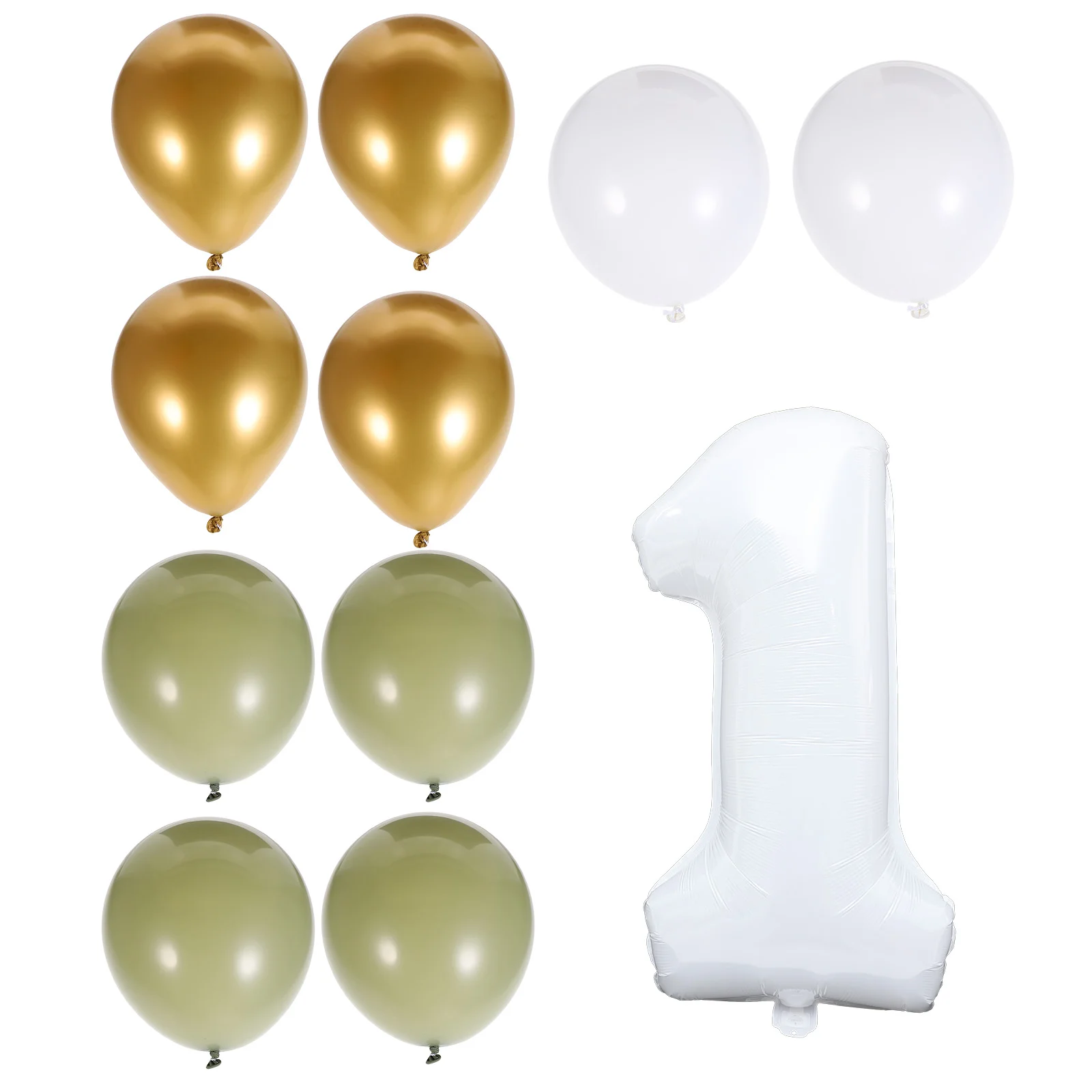 

Number Balloon White Balloon Confetti Balloon Decorate 1st Birthday Balloons Emulsion Foil Balloons