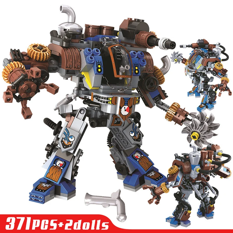 

City Age Of Steam Series Military Mechanical Titan Robots 371pcs Figures Building Blocks Bricks Toys for Children Gifts Boy