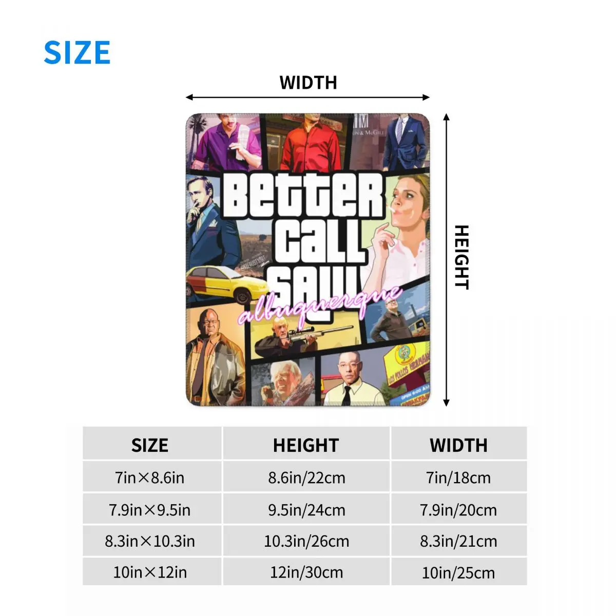 Автомобильный коврик для мыши Grand Theft с нескользящей резиновой основой игровой