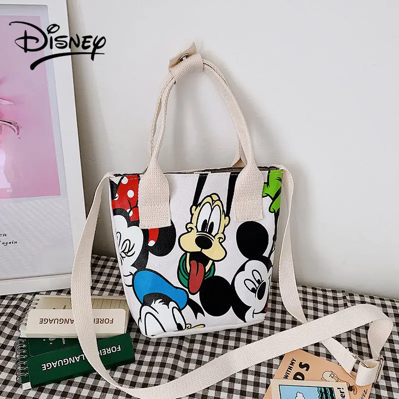 Disney Crossbody Bag for Girls Kids Mickey Tote Canvas Durable Portable Shoulder Bags Handbags Designer Luxury Free Shipping