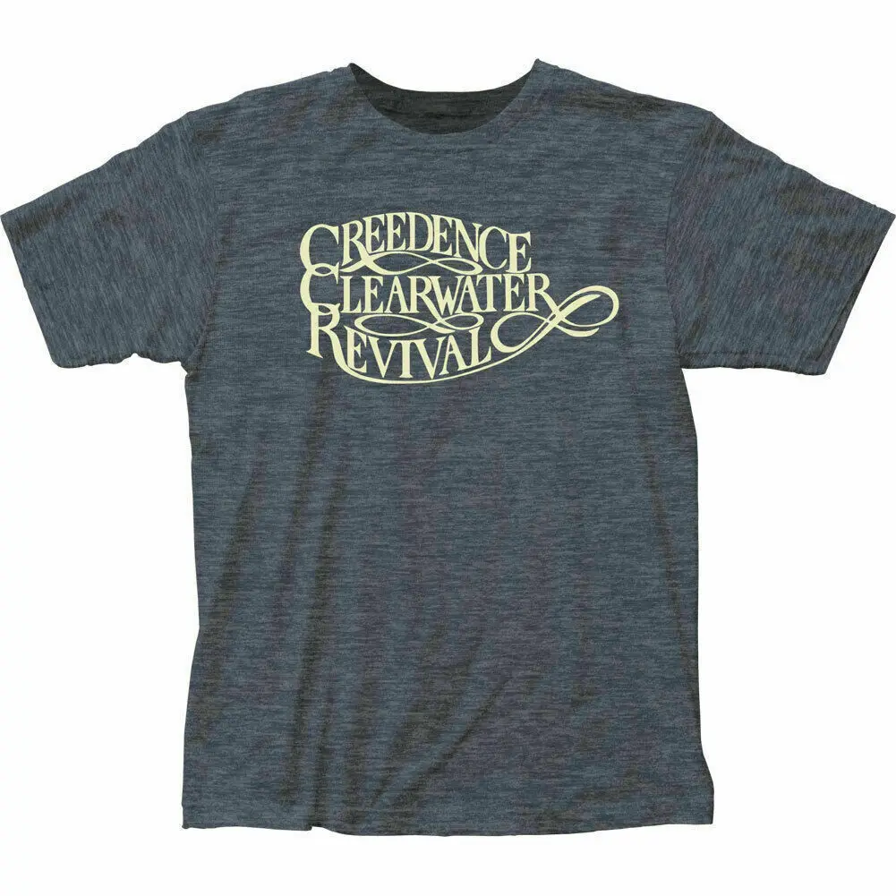 Creedence Clearwater корпус логотип футболка Мужская Лицензированная Rock N Roll Band голубая