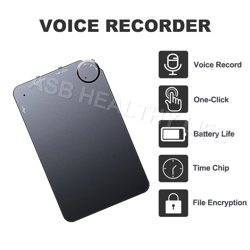 

Voice Activated Recorder for Lectures Meetings Classes Mini Card Audio Recording Device Audio Recorder Portable USB MP3 Playback