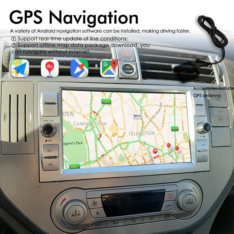 Мультимедийный видеоплеер для Ford Kuga 128 Smax Fiesta 8 ГБ ОЗУ 2008 Гб ПЗУ Android 12 GPS-навигация