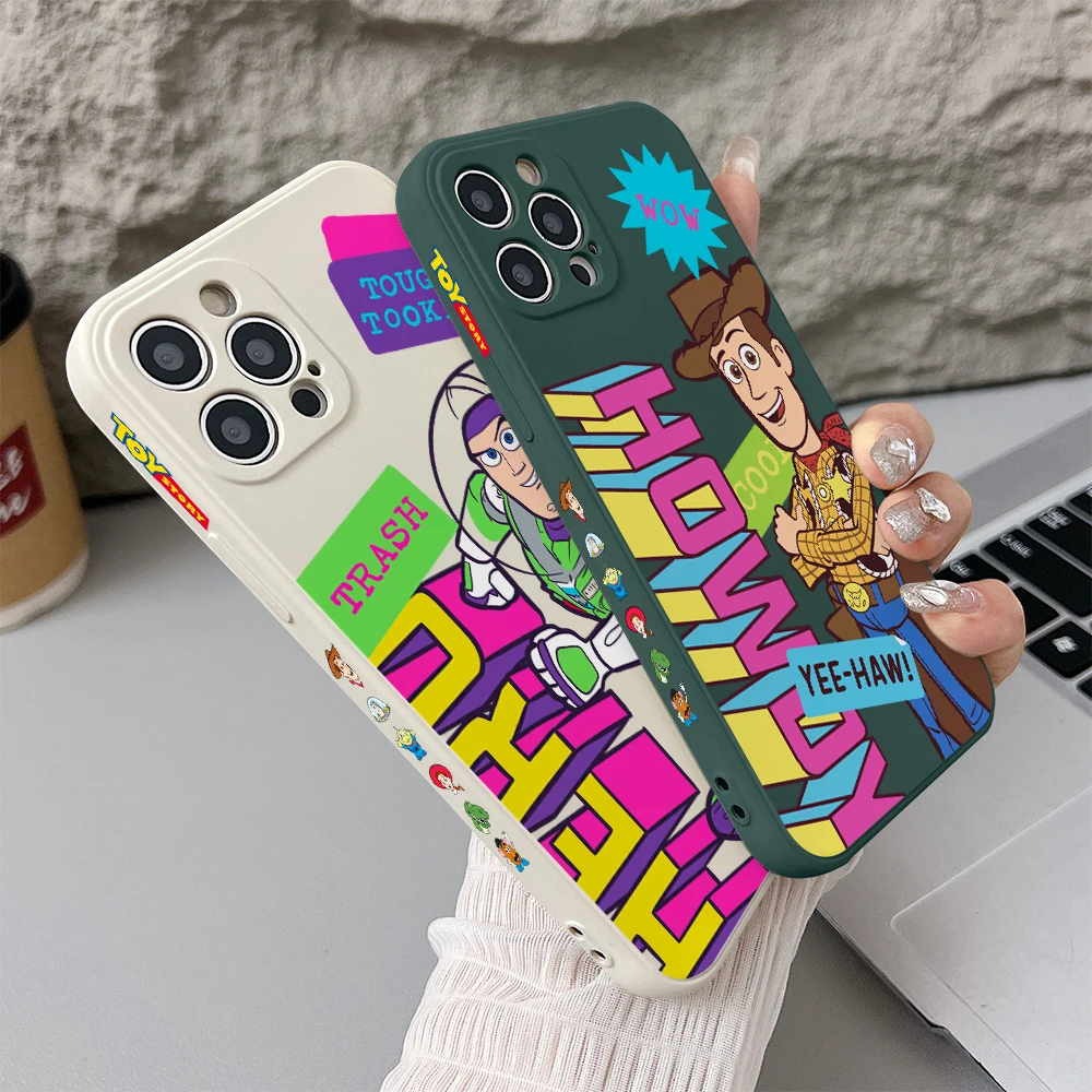 Фото Чехол для телефона Samsung Galaxy A57 A56 A55 A54 A53 A52 A36 A33 A26 A23 A17 A16 A07 A06 4G 5G с мультяшными персонажами Вуди и Базз, мягкий чехол из ТПУ №2