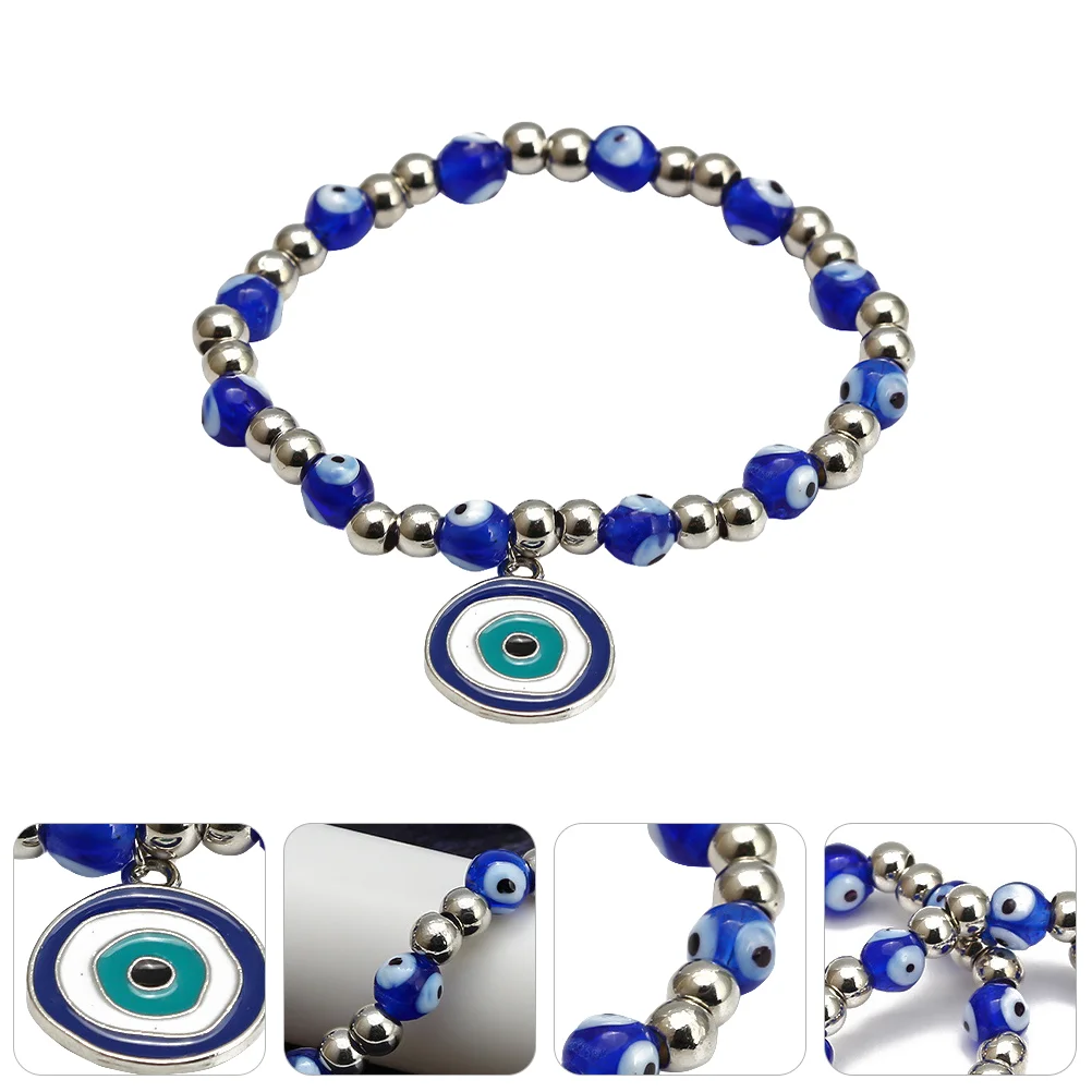 

Eye Bracelet Evil Bracelets Beaded Turkish Blue Bangle Kids Gift Beads Charms Eyes Jewelry Ornament Wrist Chains Bead Links