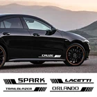 2 шт., наклейки на боковые двери автомобиля для Chevrolet BOLT, кавалер, Колорадо, корvette, Cruze, Lacetti, Onix, Orlando, Silverado, Spark