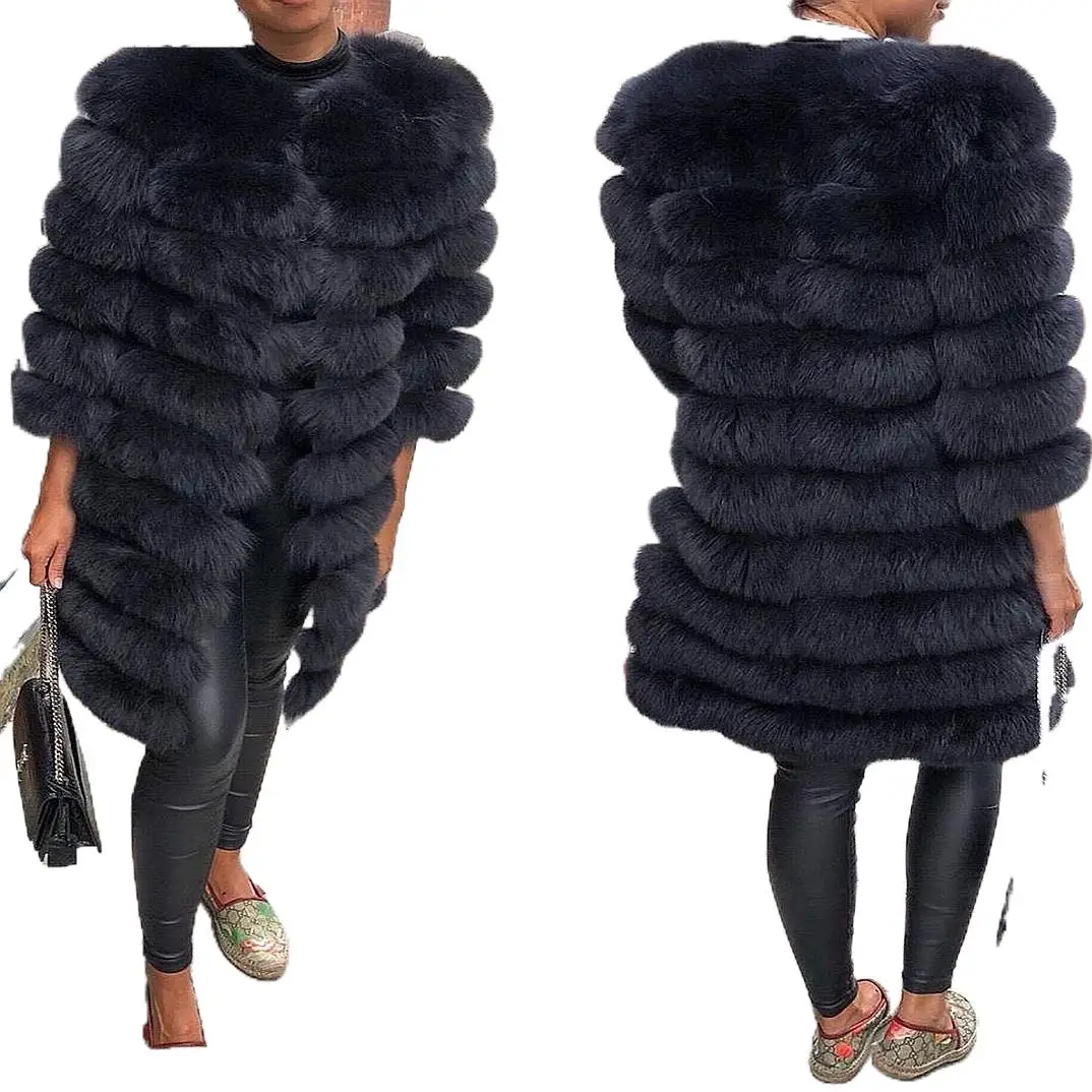 Winter Real Fox Fur Fur Coat Women Natural Real Fur Jackets Vest Fashion Temperament Thermal Outerwear For Women All-matching