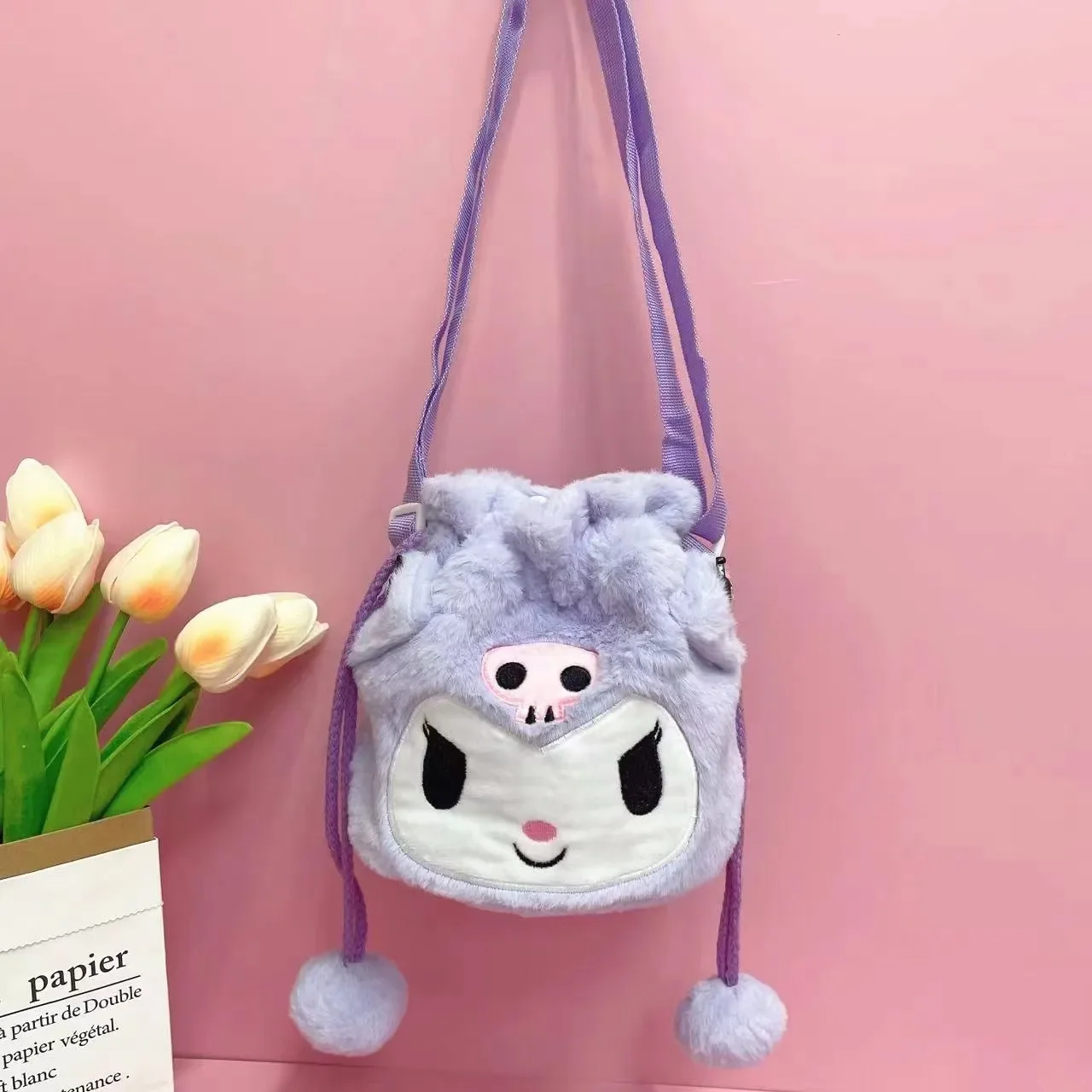 

Sanrioed Kawaii Anime Cartoon series Kuromi My melody New fashion exquisite plush backpack cute girls holiday gift decorations