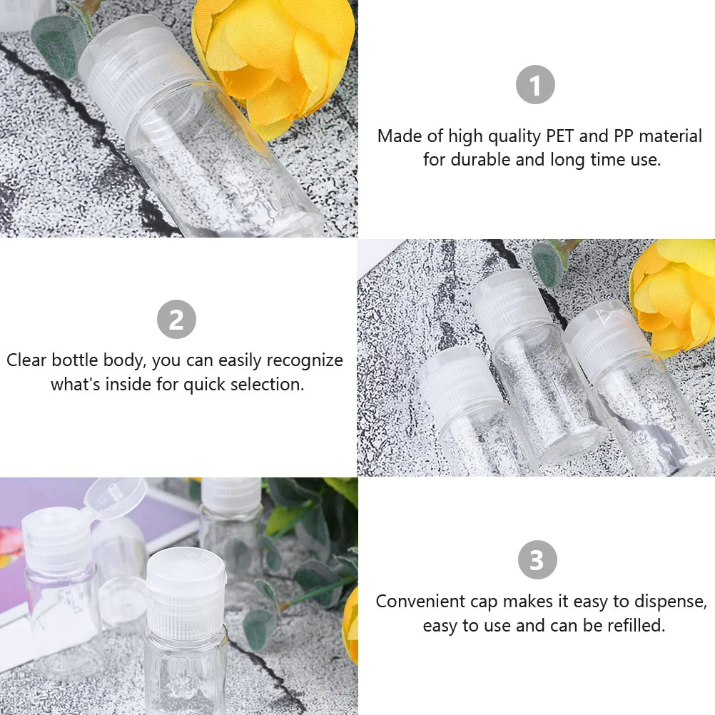 

15ml Flip Cap Bottle Sub Emulsion Bottles Lotion Containers Makeup Dispensers Refillable