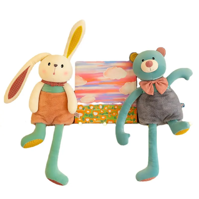 

70cm Kawaii Pullable Ear Rabbit Plush Toys Pullable Arm Teddy Bear Baby Sleep Comfort Dolls Stuffed Soft Animal Toys Kids Gifts