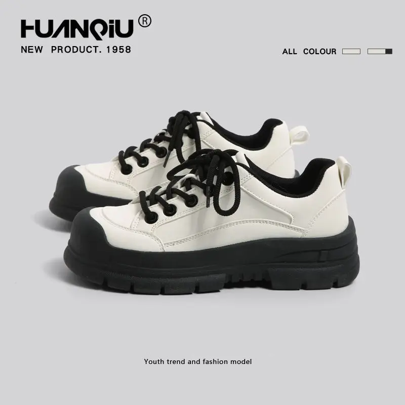 

High Street Casual Women's Shoes 2023 New Spring Designer Thick Soled Climbing and Increasing Casual Sports Shoes