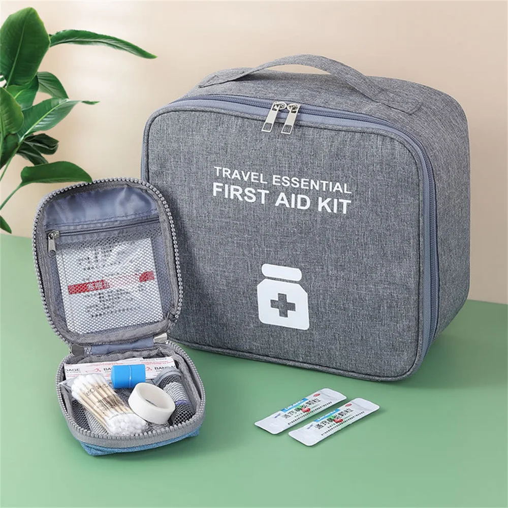 

Portable Medical Storage Bag First Aid Kit Travel Outdoor Household Large Capacity Medicine Pills Organizer Case Emergency Bag