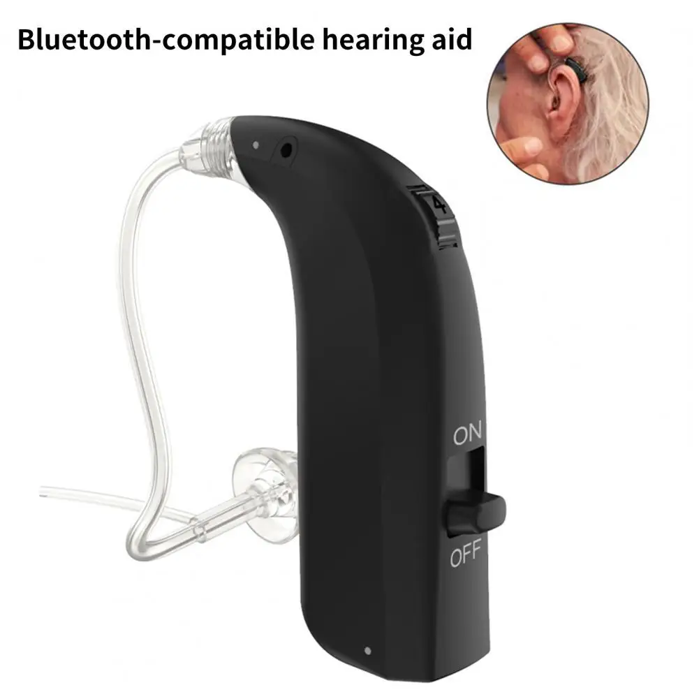 

1 Pc Hearing Aid Rechargeable Sweatproof ABS Bluetooth-compatible Adjustable Personal Sound Enhancer Amplifier for Elder People