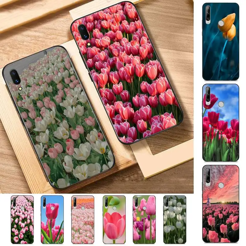 

Tulip flower Phone Case for Huawei Y 6 9 7 5 8s prime 2019 2018 enjoy 7 plus