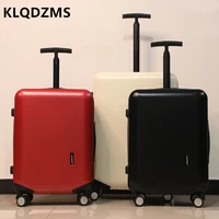 klqdzms 22242628 lightweight pc trend horizontal bar luggage universal wheel suitcase 20 silent registration password box