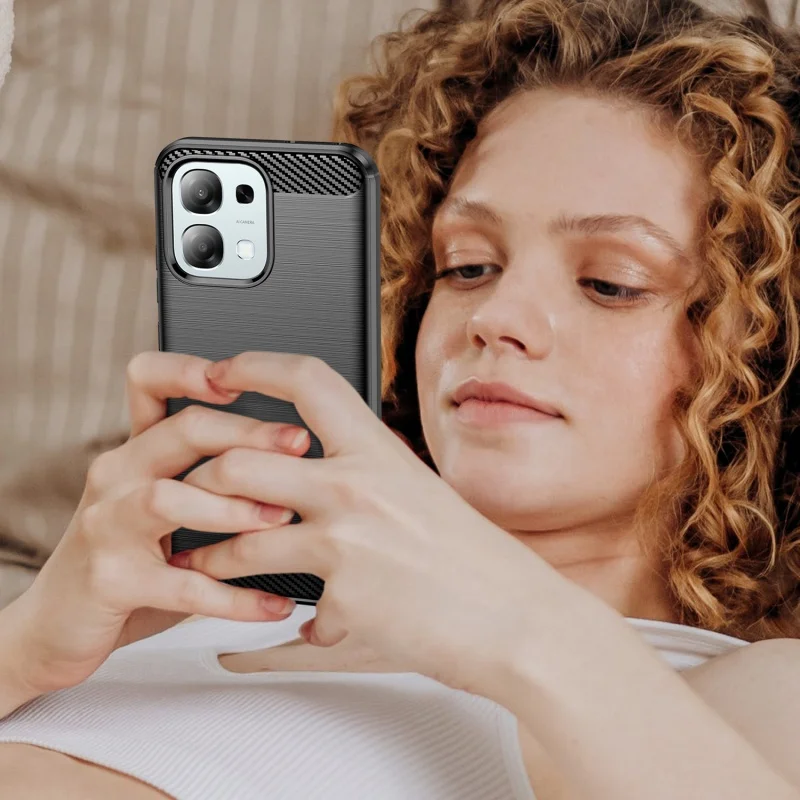 Чехол для OPPO A6 5G, защитный бампер, противоударный, из углеродного волокна, мягкий силиконовый чехол-накладка для OPPO A6 5G (art.: 3920d7ff4dbee) - 3920d7ff4dbee