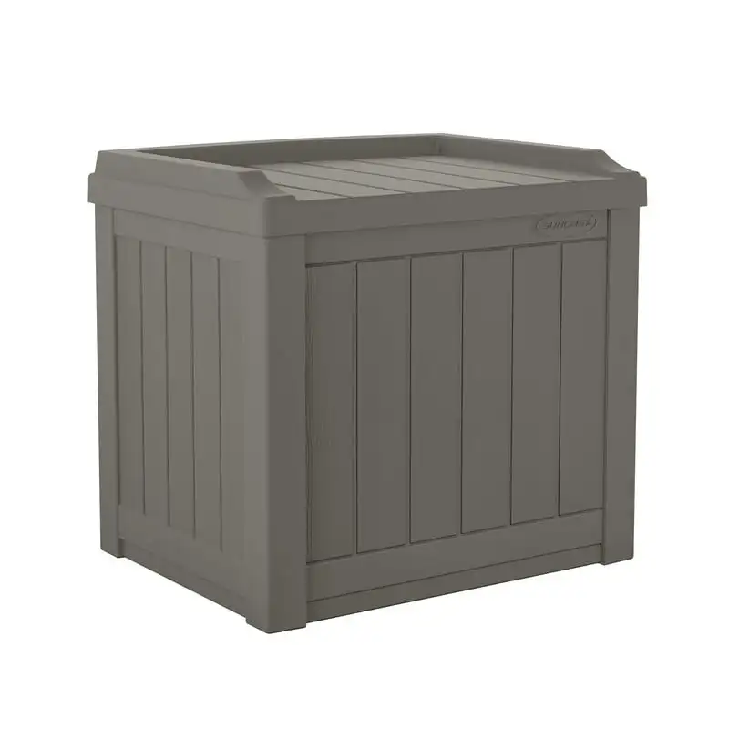

Уличный пластиковый плетеный ящик для хранения с сиденьем Stoney Gray