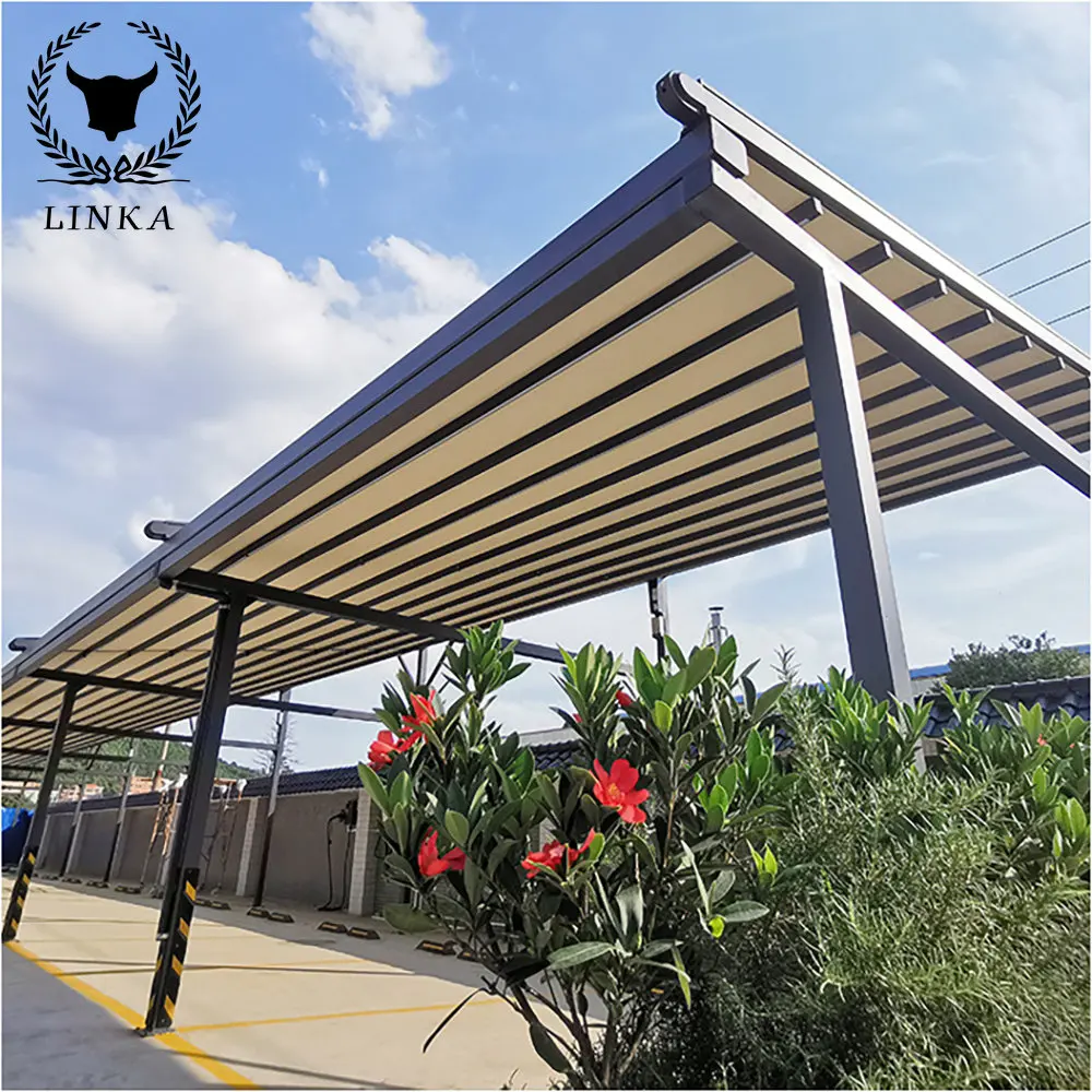 

Sunshade Folding Arm Motorized Manufacturer Strong Structure Wind Resistance Patio Cover Aluminum Awning Outdoor Canopy Factory