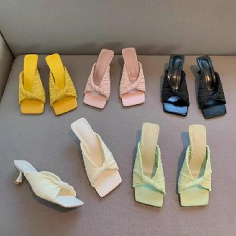 

2022 New Ladies Slippers Flip Flop Sandals Ladies Summer Ladies Casual Outdoor Slippers Ladies Toe High Heels Ladies High Heels
