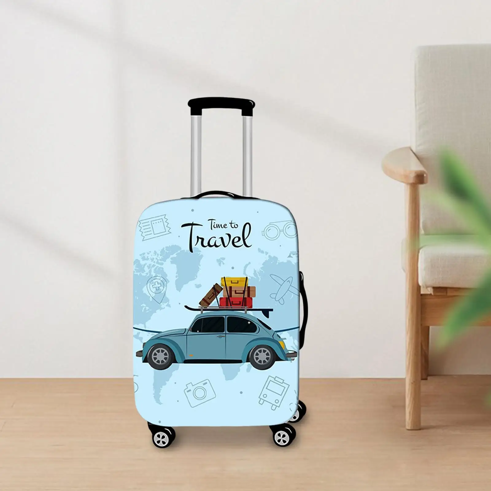 Elastic Travel Luggage Cover Washable Suitcase Protector Suitcase Protective Cover Baggage Cover for Vacation Holiday Girls Men images - 6